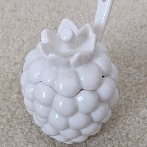 German ceramic raspberry sugar jar